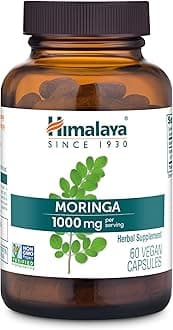 Organic Moringa - Herbal Superfood Antioxidants Supplement Supporting Wellness, Vitality, and Oxidative Stress - Vegan, Non-GMO, Gluten Free, 1000 mg, 60 Capsules