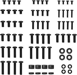 BONTEC Universal TV Mounting Hardware Screw Kit, Compatible with TVs Up to 80 inch, Includes M4, M5, M6, M8 Screws, Washers, Spacers, VESA Mounting, Ceiling Mount, TV Wall Mount Kit, Black