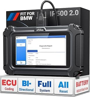 XTOOL IP500 2.0 for BMW OBD2 Scanner, Full Systems Bidirectional Scan Tool with ECU C0ding, Battery Registration Tool for BMW/MiNi/RR, All Services-(Injector C0ding/BMS/ABS), Lifetime Free Update