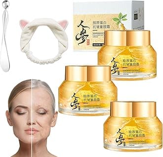 Ginseng Anti-wrinkle Serum and Cream, Ginseng Extract Liquid, Ginseng Extract Serum Oil for Tightening Sagging Skin Reduce Fine Lines (3Pcs-Cream)