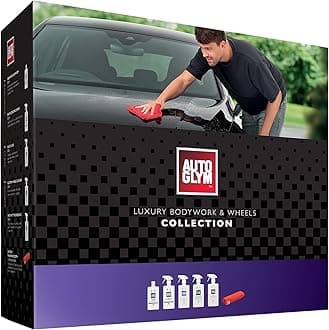 Luxury Bodywork & Wheels Collection, 6-Piece Car Cleaning Kit, Car Cleaning Gift Set Includes Foaming Car Wash-500ml, Rapid Ceramic Spray-500ml, Fast Glass-500ml & More