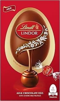 Lindt Lindor Milk Chocolate Easter Egg 260g – Milk Chocolate Truffles with a Smooth Melting Filling – Easter Chocolate Treat for Adults and Kids – Easter, gift