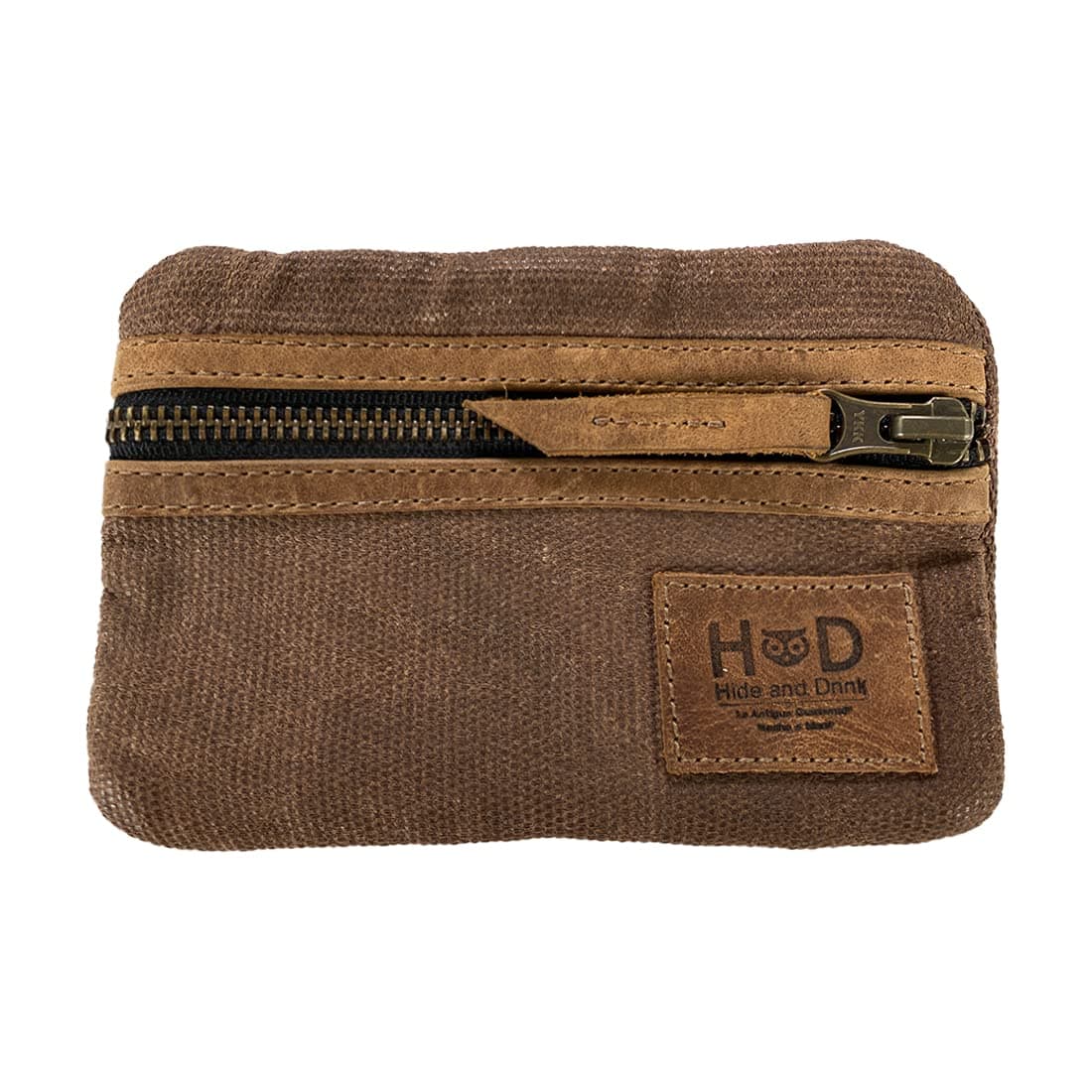 Multi-Tool Pocket Pouch, Compact Multipurpose EDC Zippered Bag, Mini Camping Tool Case, Waxed Canvas, Knife Holster, Handmade Slim Organizer