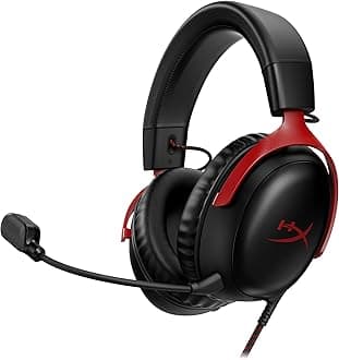 - Cloud III–Smartchoice Wired Gaming Over Ear Headset, Pc, Ps5, Xbox Series X|S, Angled 53Mm Drivers, DTS, Memory Foam, Durable Frame, Ultra-Clear 10Mm Mic, USB-C, USB-A, 3.5Mm–Black/Red(727A9AA)