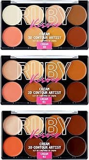 Ruby Kisses 3D Cream Contour Artist Set 3 Pack (Light, Light Medium, Medium Dark)