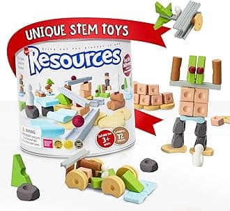 Taksa Toys Creative Unique Building Stem Toys for Kids Ages 4 5 6 7+ Educational Blocks Resources for Learning, Open-Ended Montessori Toys for Girls Boys Fine Motor Skills, Reggio Emilia Toys 72 Pcs
