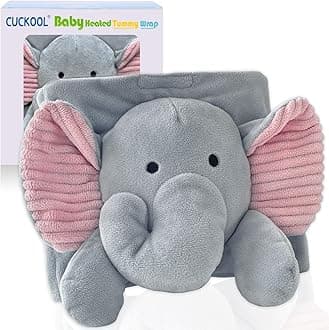 Colic Relief for Newborns, Baby Colic and Gas Relief, Baby Heated Tummy Wrap, Baby Heating Pad for Belly, Natural Relief for Upset Stomach in Babies and Toddlers (New Elephant)