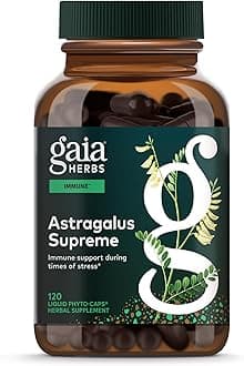 Gaia Herbs Astragalus Supreme - Immune and Antioxidant Support Herbal Supplement - with Astragalus Root, Schisandra Berry, and Ligustrum - 120 Vegan Liquid Phyto-Capsules (30-Day Supply)