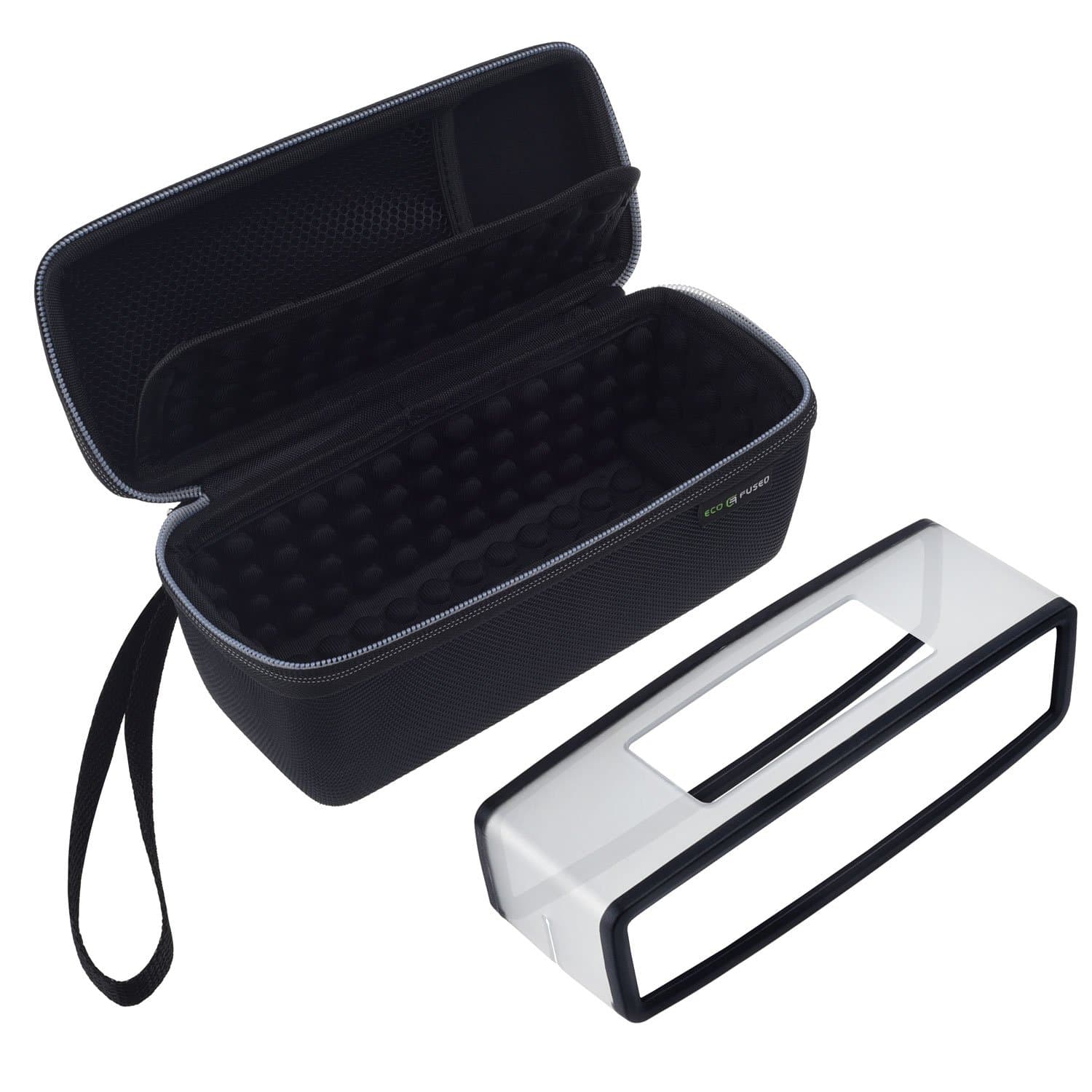 Eco-Fused replacement Carry Case compatible with Bose Soundlink Mini 1 and 2 designed to Protect and Transport - Bubble Padded Interior for Speaker and Dock - Mesh Pocket to store Power Adapter