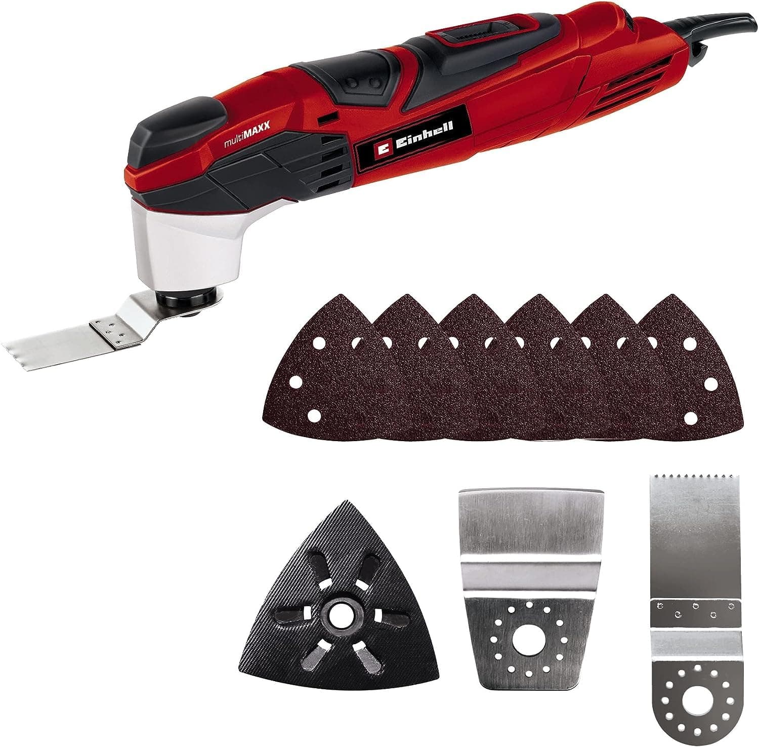 Einhell RT-MG 200 E 200 W Multi-Function Tool with Carry Case and Blade Set, One Size [Energy Class A+]