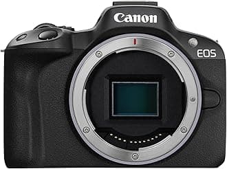 Canon EOS R50 Mirrorless Vlogging Camera (Black), RF Mount, 24.2MP, 4K Video, DIGIC X Processor, Subject Detection & Tracking, Compact, Smartphone Connection, Content Creator