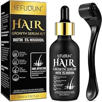 5% Minoxidil Hair Growth Oil for Men and Women - Regrowth Serum, Extra Strength Spray for Hair Loss, Thicker Healthier Hair, Beard Growth Kit, Topical Treatment, 2.02 oz