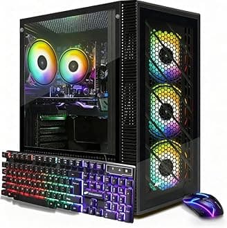 STGAubron Gaming PC Computer Desktop, Intel Core i7 up to 3.9G, Radeon RX 590...