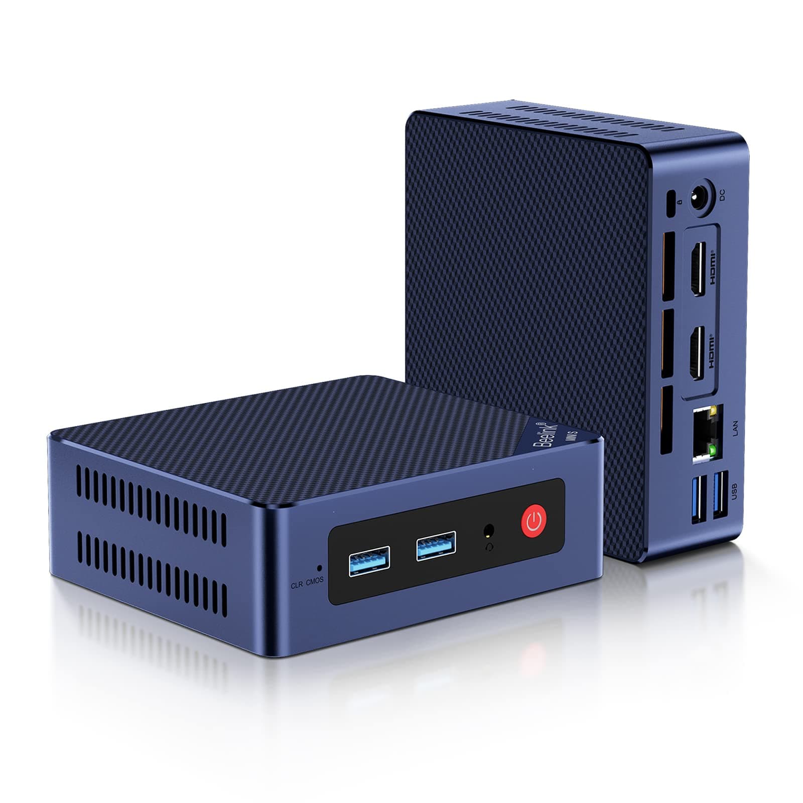 Beelink Mini S12 Pro Mini PC, 12th Gen Intel-N100 (4C/4T, Up to 3.4GHz), 16GB RAM DDR4 500GB PCle SSD, Mini Desktop Computer 4K@60Hz, Dual HDMI, WiFi6, BT5.2, USB3.2, LAN, Low Power