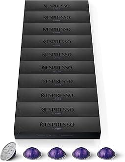 NespressoVertuo – 100 Altissio Coffee Capsules – Intensity 9 – For Espresso 40 ml – (10 Packs of 10)