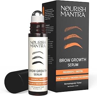 Nourish Mantra Brow Growth Serum (10ml) / Formulated with Redensyl, Biotin, Peptides & Amino Acids/For Brow Growth and Thickness