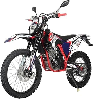 X-PRO Templar 250cc Dirt Bike with All Lights and 5-Speed Manual Transmission, Electric/Kick Start! Big 21"/18" Wheels! Zongshen Brand Engine!