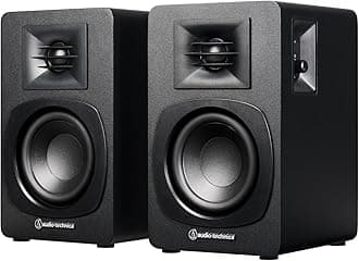 Audio-Technica AT-SP3X Powered Bookshelf Speakers Black