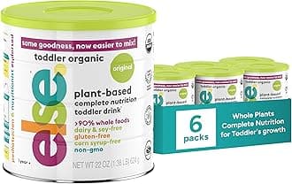 Else Nutrition Toddler Formula 12-36 mo., Plant Based Toddler Nutritional Drink - Soy & Dairy Free, Lactose Free - Complete Baby Formula (12-36 mo.), Protein Powder w/ 20+ Vitamins (22oz, 6-Pack)