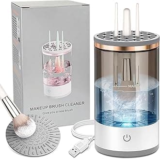 Electric Makeup Brush Cleaner - Efficient Electric Makeup Brush Cleaner Machine for Thorough Brush Cleaning, Ideal for Makeup Artists & Enthusiasts