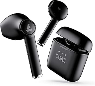 Boat Airdopes 131/8 with 60 Hrs Playback, ASAP Charge Truly Wireless Bluetooth in Ear Earbuds with Mic (Active Black)