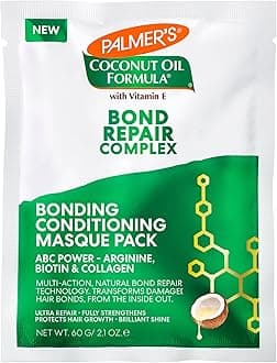 Palmer's Amino Bonding Complex Hair Mask, Intense Conditioning Masque Pack with Coconut Oil & Vitamin E, Heat Protectant, Anti Frizz, Adds Shine, Protects Hair Growth, All Hair Types, 60g