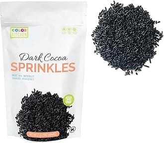 Color Kitchen Dark Cocoa Sprinkles Natural Ingredients Baking Cake Decorations, Ice Cream, Cookie, Artificial Dye-free, Plant-Based Colors, Gluten-Free, Non-GMO, No Hydrogenated Oils, Soy-Free, Kosher, 2 LB