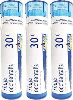 Boiron Thuja Occidentalis 30c Homeopathic Medicine for Warts - Pack of 3 (240 Pellets)