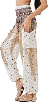 Joob JoobBoho Pants for Women - Hippie Harem Pants Women - Womens Yoga Pants – Comfy Bohemian Flowy Hippie Clothes