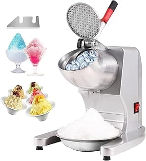 VEVOR 110V Electric Ice Shaver Crusher,300W 1450 RPM Snow Cone Maker Machine ...