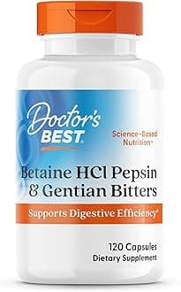 Betaine Hcl Pepsin & Gentian Bitters (Support Digestive Health) - 120 Caps