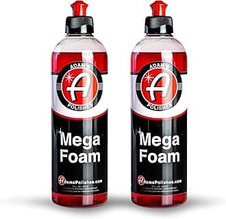Adam's Polishes Mega Foam (16oz, 2 Pack) - Detailing pH Neutral Car Soap Washing, Concentated For Use In Car Wash Bucket, Foam Gun For Cleaning, Won't Strip Car Wax or Ceramic Coating