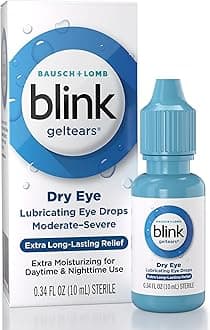 BLINK GelTears Eye Drops for Dry Eyes, Moisturizing & Soothing for Moderate t...