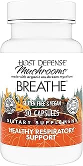 Breathe* Capsules - Immune & Respiratory Support Mushroom Supplement - Herbal Lung Health Supplement with Chaga, Reishi & Cordyceps - 30 Capsules (15 Servings)*