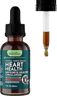 Heart Health Cardiovascular Support for Dogs & Cats, 1 fl oz - Made in USA, Alcohol Free, Certified Organic Herbs