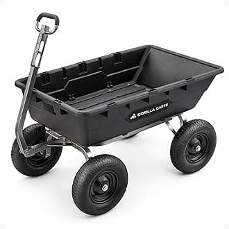 Gorilla Carts GOR10-16 Super Heavy Duty Poly Dump Cart, 1,500-pound Cap