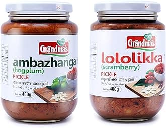 Grandmas Authentic Kerala Style Ambazhanga Pickle - Lololikka Pickle Combo | 400g Bottle | Healthy and Tasty Pickle