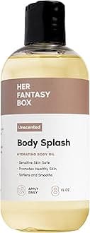 Her Fantasy Box | Body Splash Hydrating Body Oil - Moisturizing, Non-Greasy Formula for Soft, Smooth Skin - All-Natural, Lightweight & Nourishing (8 Fl Oz, Unscented)