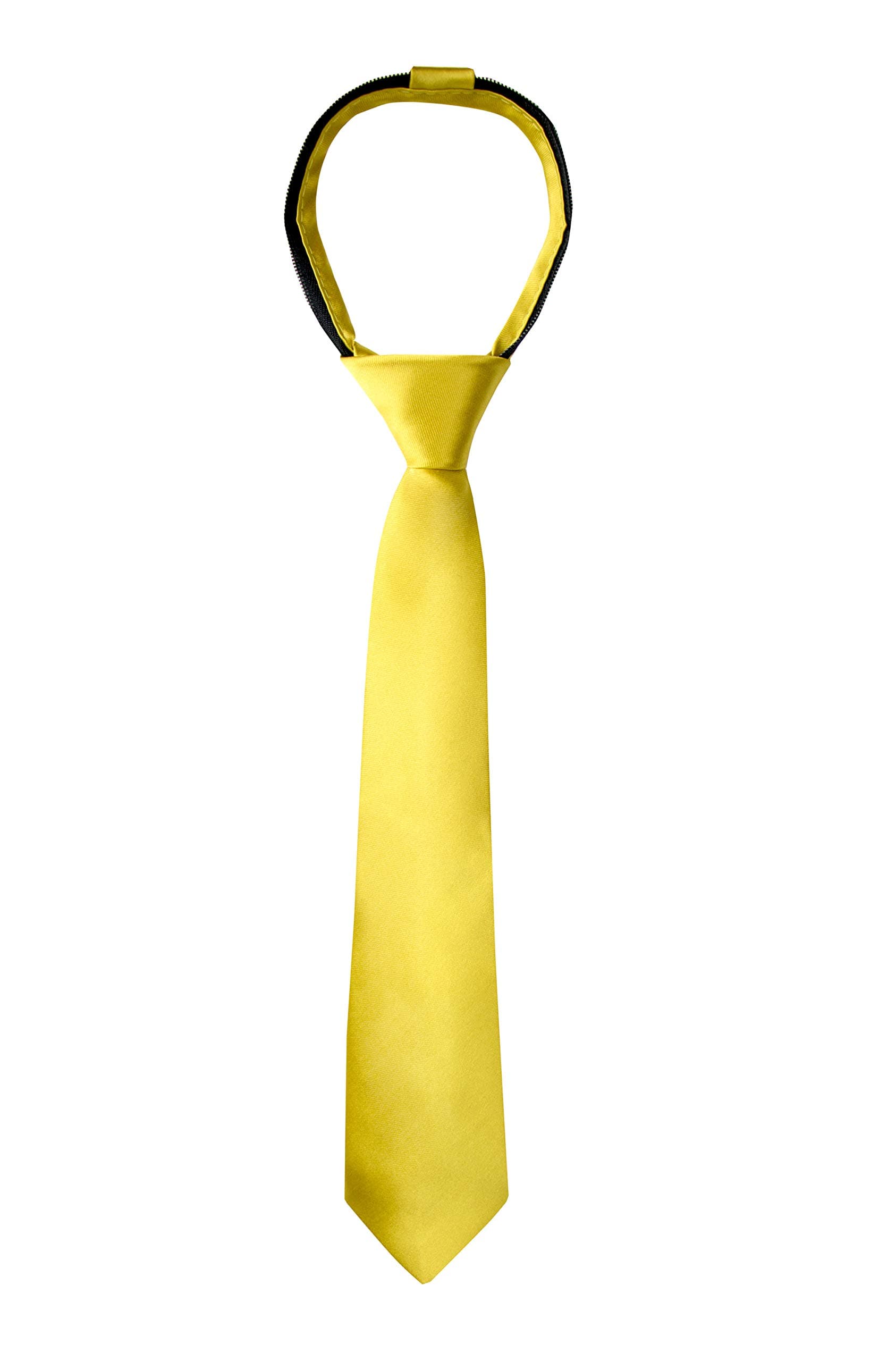 Spring Notion Boys' Solid Color Microfiber Zipper Tie