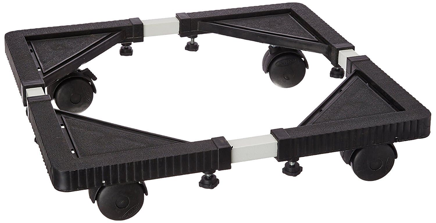 RISSACHI Adjustable Fully Automatic Top Loading Washing Machine Trolley (25 to 60 kg Load Capacity, Steel, Plastic and Metal)