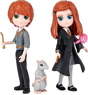 Harry Potter, Magical Minis Ron and Ginny Weasley Friendship Set with 2 Creatures, Kids Toys for Ages 5 and up