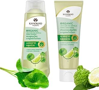 Herbal Shampoo and Conditioner Set with Leech Lime & Centella – Gentle Hair Care for Healthy-Looking Hair, Paraben-, Sulfate- & Silicone-Free, Vegan