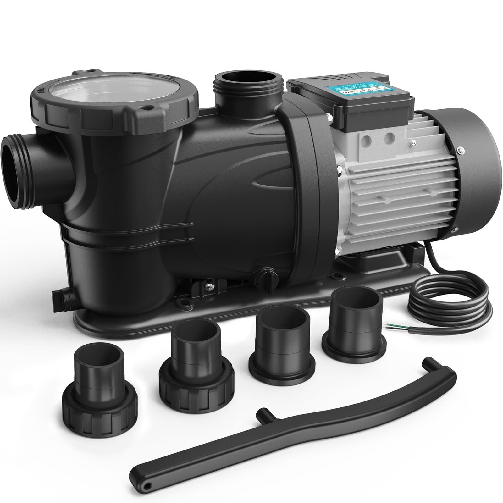 In/Above Ground Pool Pump, Self Primming High Flow (Single Speed, 3HP, 8964 GPH, 220V)