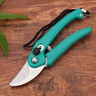 Cinagro Hand Pruner Cutter - 1 Pc, Heavy Duty Gardening Tools Grass Cutter, Plant Cutter for Home Garden, Wood Branch Trimmer, Garden Tools Grass Cutting Accessories (Steel Blades, Assorted)