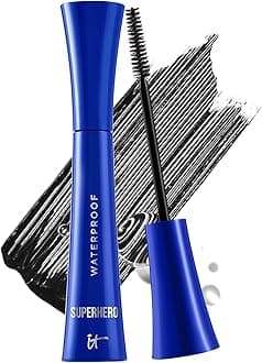 Superhero Volumizing Waterproof Mascara – 24HR Wear – Resists Sweat & Humidity – Lash-loving Biotin, Peptides & Pro-Vitamin B5 – Super Black, 0.3 fl oz