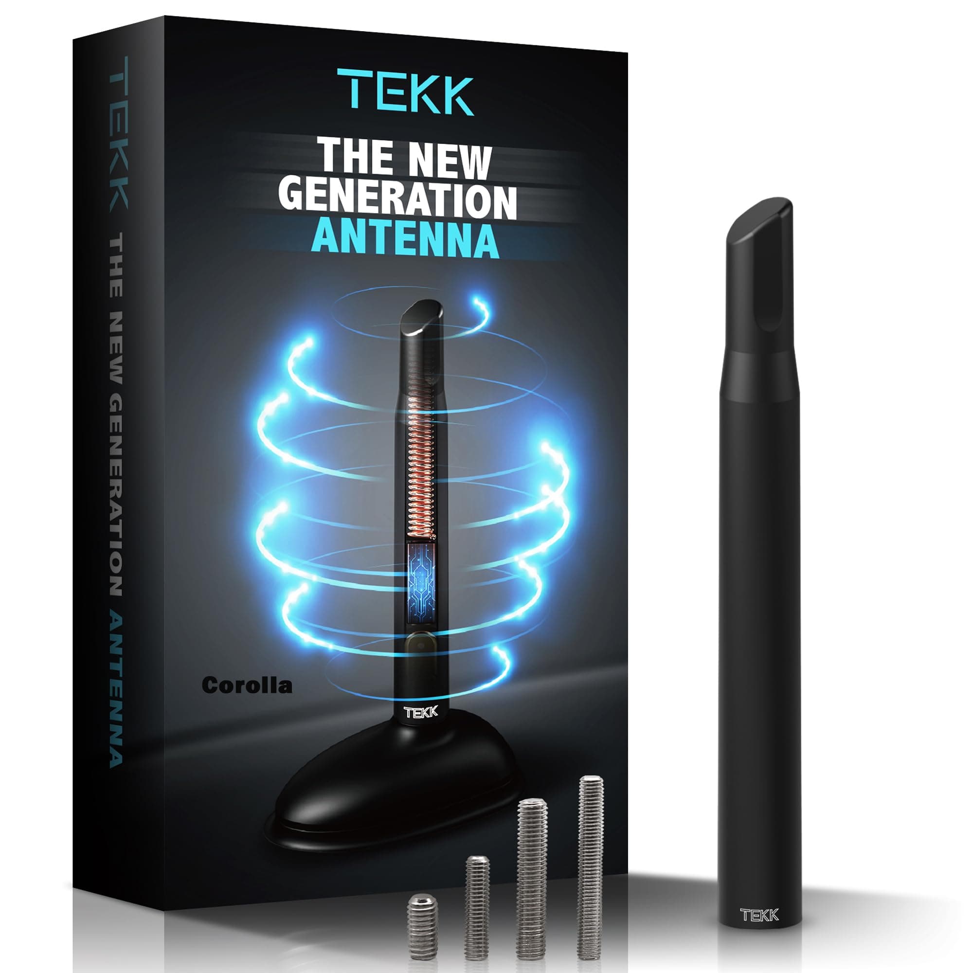 Tekk Short Antenna Compatible with 2005-2012 Corolla/Designed for Optimized FM/AM Reception / 4.8 Inches