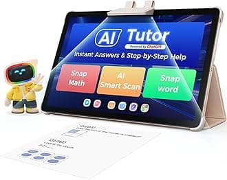 AI Kids Tablet with Parental Control - 50000+ Content AI Tutor Learning Tablet with ELA, Math, ABC, Word, Read, Phonics, STEM for Homeschooler Educational Study for G1 - G6 (TalPad T100, Standard)