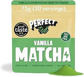 Perfect Ted Matcha Vanilla Bean | 75g | Japanese Ceremonial Grade | Green Tea Powder