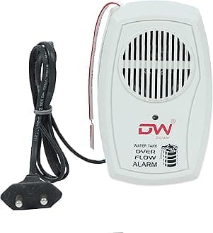 Digiway Water Tank Alarm Overflow Bell | Water Overflow Alarm with Sensor, Voice Sound, White