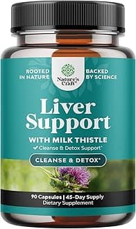 Liver Cleanse Detox & Repair - Herbal Liver Support Milk Thistle Supplement - Silymarin Milk Thistle Supplements with Dandelion Root, Choline, Beetroot & Artichoke Extract - 90 Count